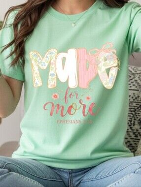 Gildan Mint Green 'Made for More' Graphic Tee